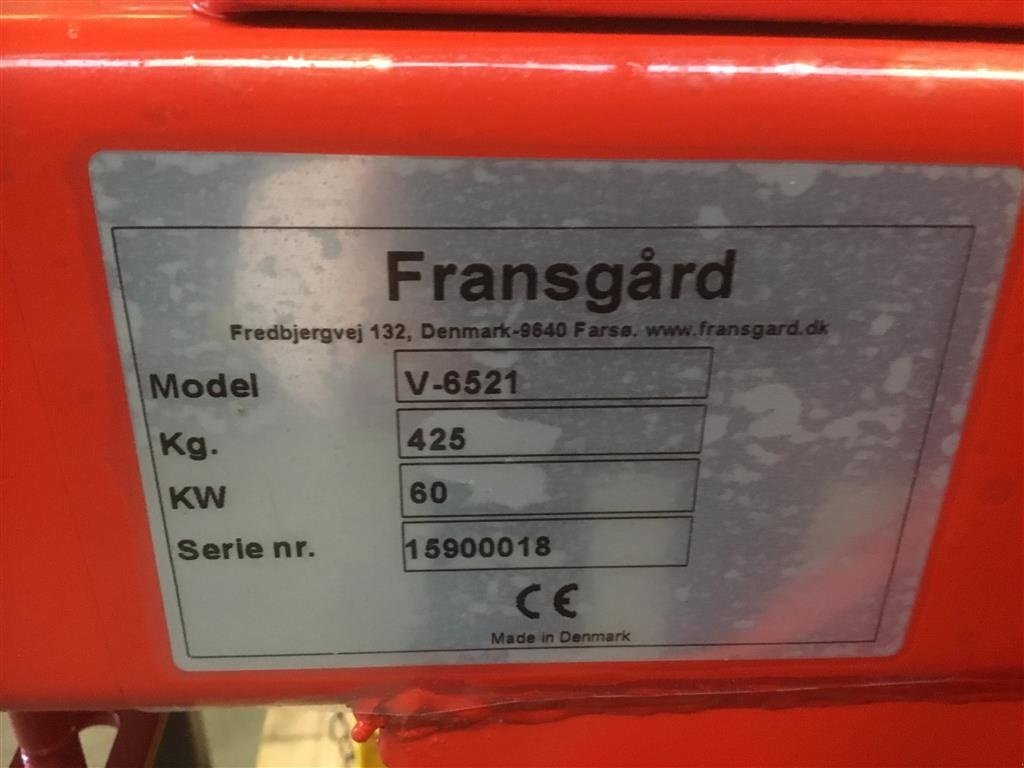 Seilwinde типа Fransgard V 6521, Gebrauchtmaschine в Bredsten (Фотография 3)