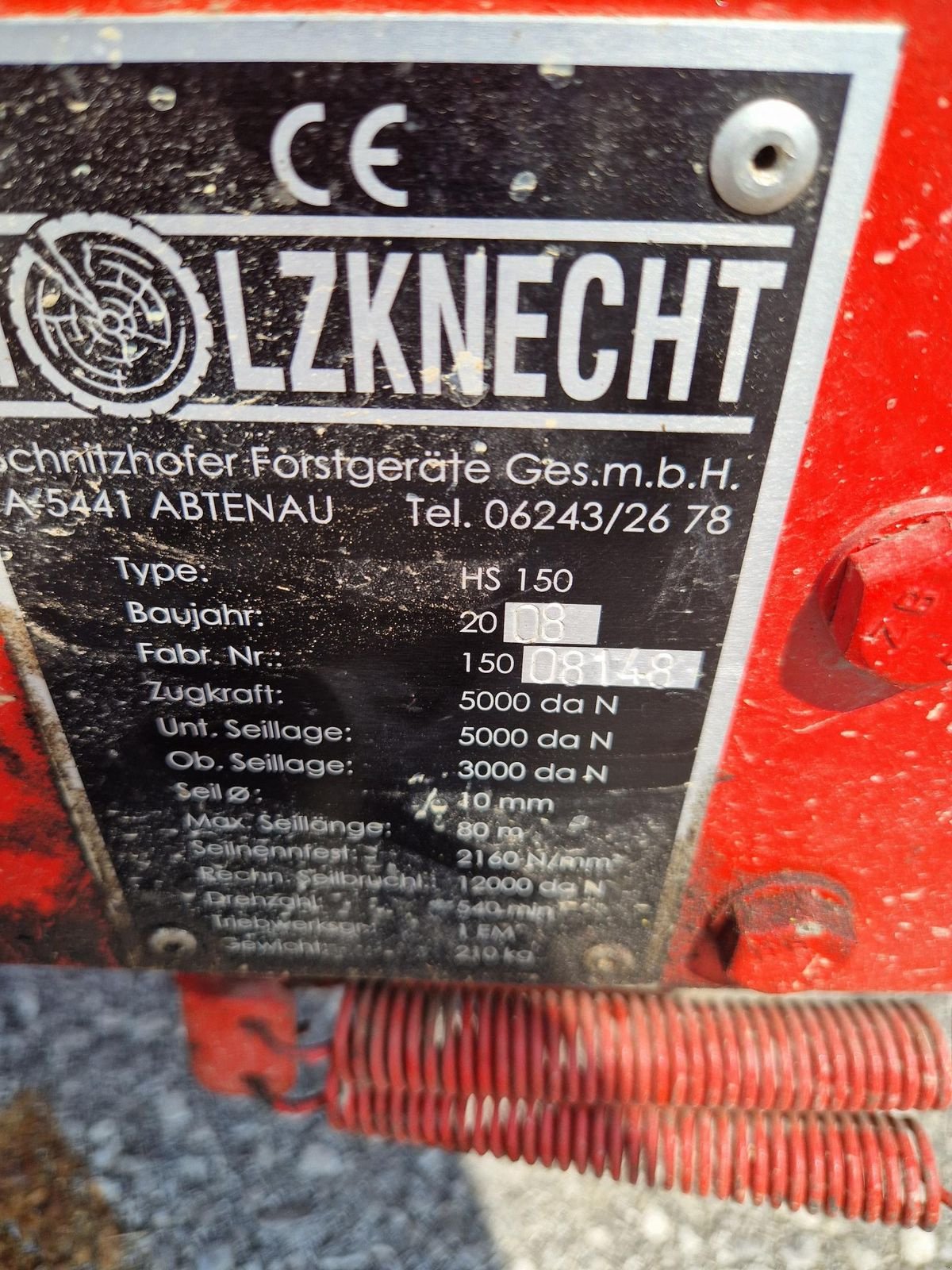 Seilwinde a típus Holzknecht HS 150, Gebrauchtmaschine ekkor: Grünbach (Kép 5)