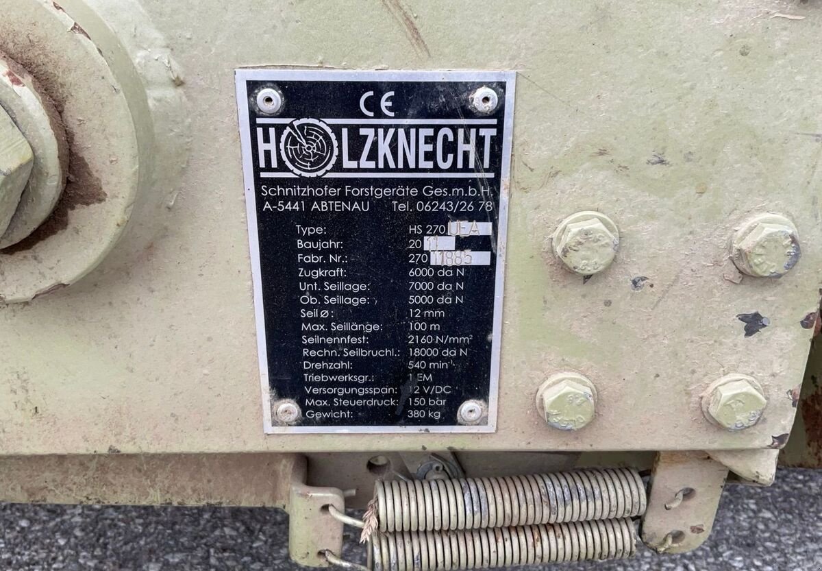 Seilwinde za tip Holzknecht HS 270, Gebrauchtmaschine u Zwettl (Slika 13)