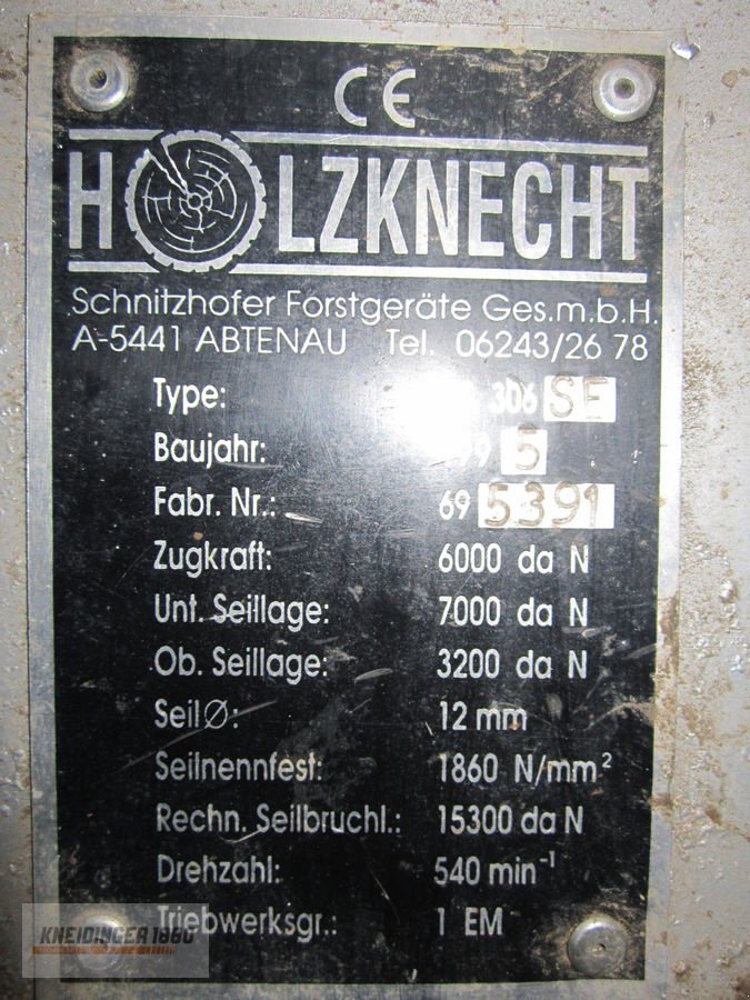 Seilwinde типа Holzknecht HS 306 SE, Gebrauchtmaschine в Altenfelden (Фотография 8)