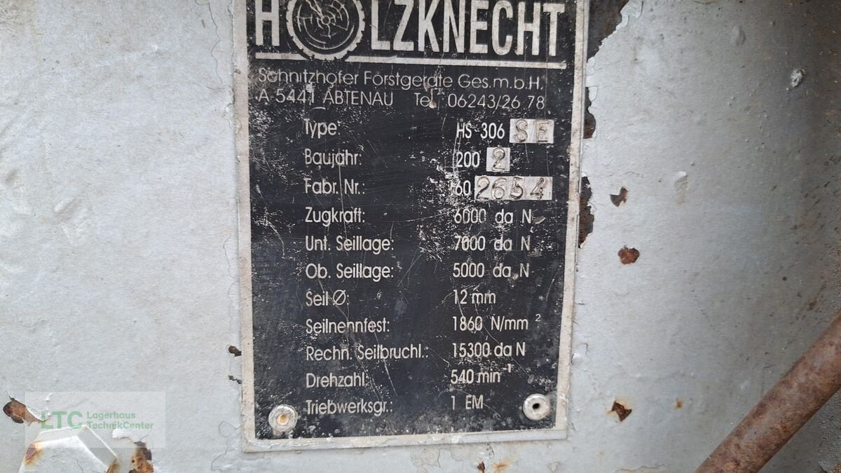 Seilwinde tip Holzknecht HS 306 SE, Gebrauchtmaschine in Redlham (Poză 11)