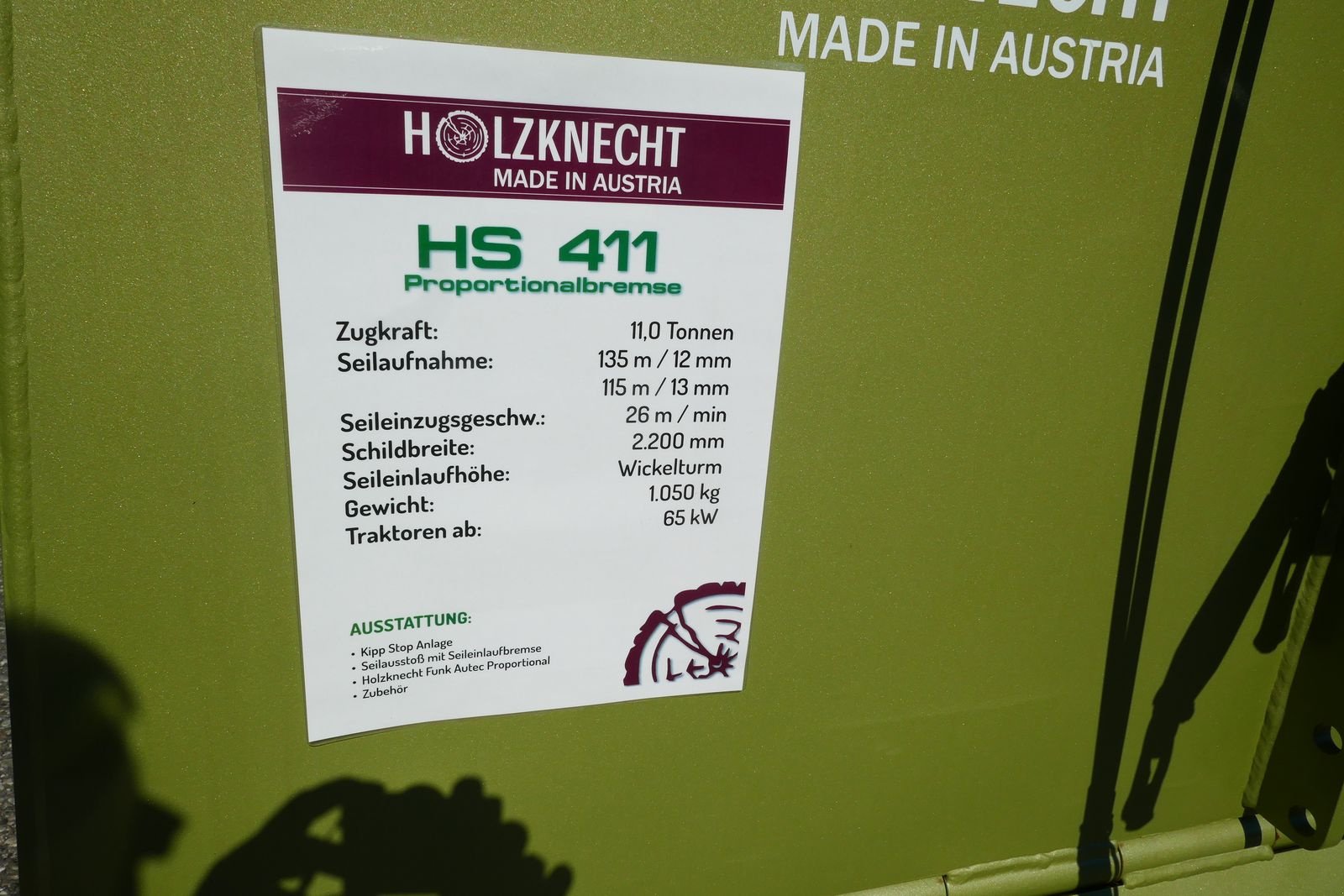 Seilwinde от тип Holzknecht HS 411 Profi, Gebrauchtmaschine в Villach (Снимка 2)