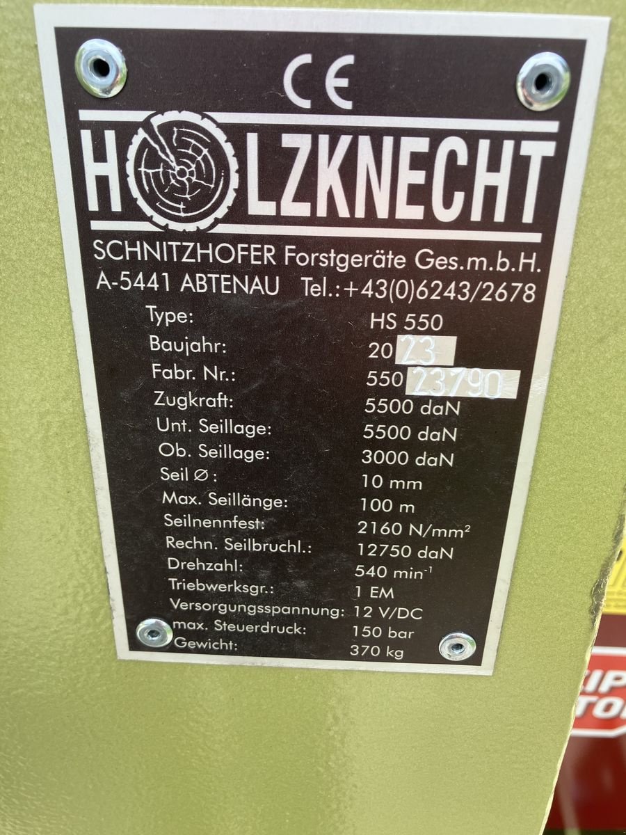 Seilwinde des Typs Holzknecht HS 550, Gebrauchtmaschine in Villach (Bild 4)
