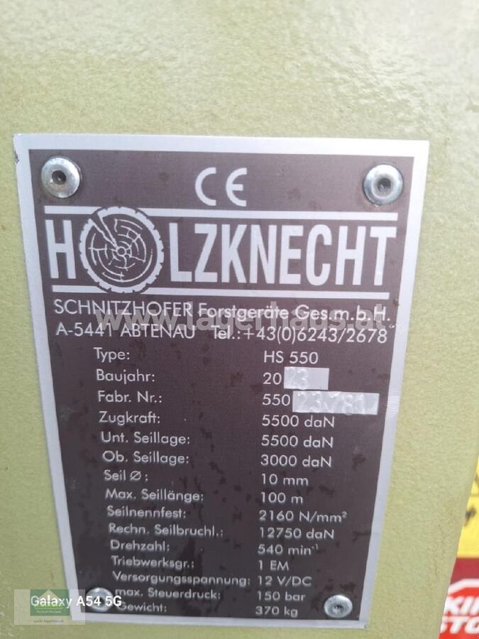 Seilwinde typu Holzknecht HS 550, Gebrauchtmaschine v Klagenfurt (Obrázek 4)