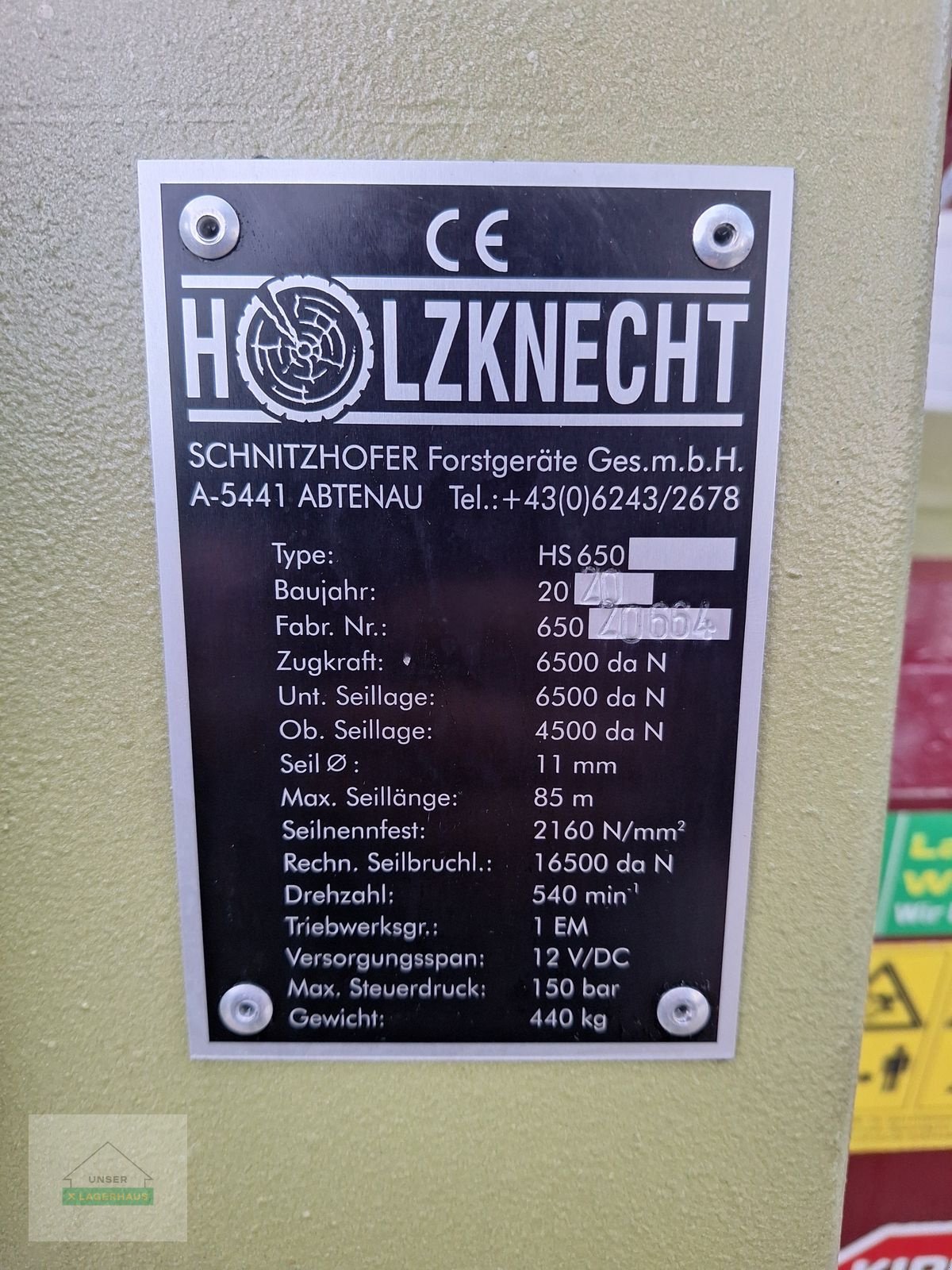 Seilwinde Türe ait Holzknecht HS 650, Gebrauchtmaschine içinde Hartberg (resim 9)