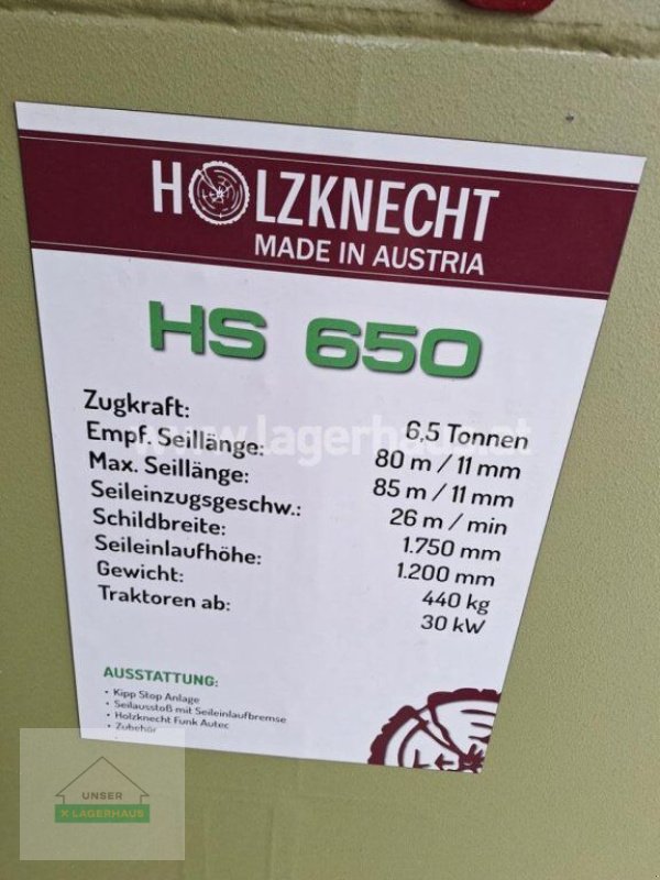 Seilwinde del tipo Holzknecht HS 650, Neumaschine In Schlitters (Immagine 2)