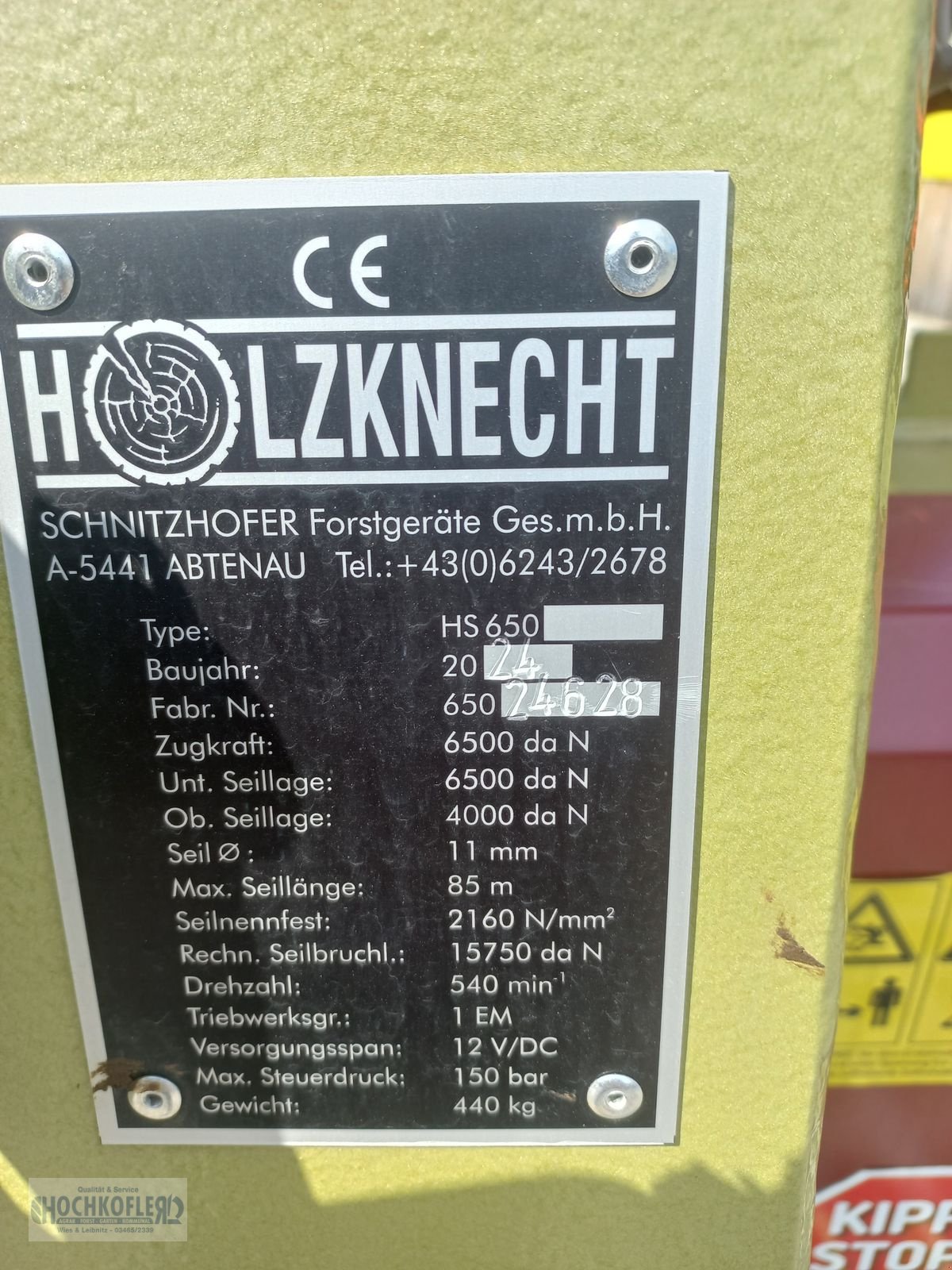 Seilwinde a típus Holzknecht HS 650, Neumaschine ekkor: Wies (Kép 3)