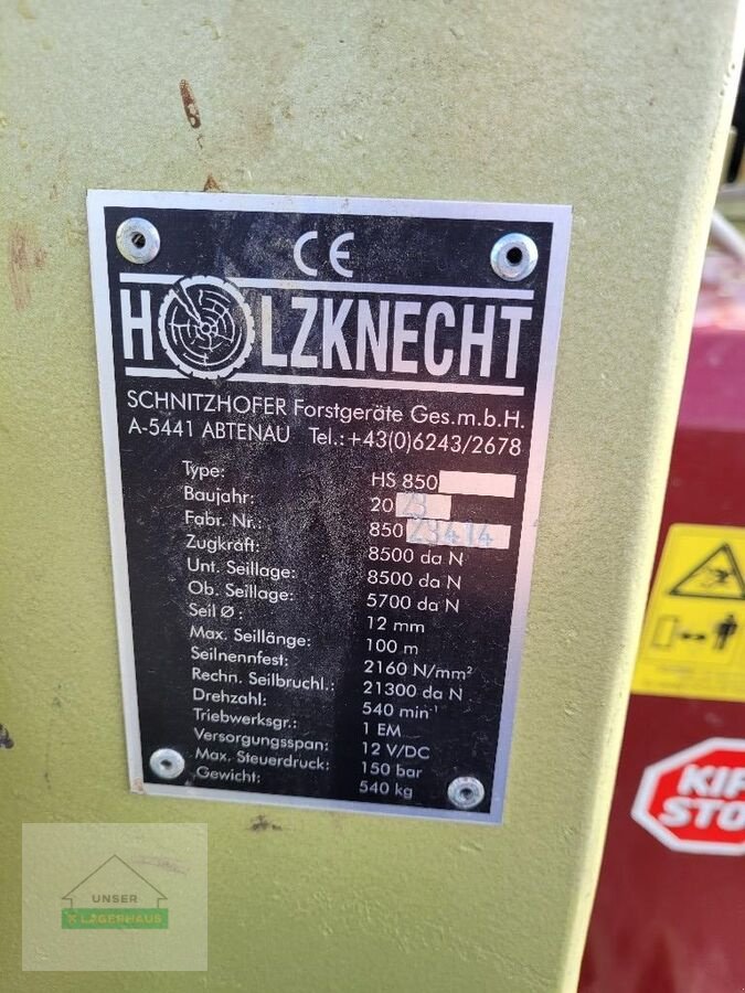 Seilwinde del tipo Holzknecht HS 850, Gebrauchtmaschine en Gleisdorf (Imagen 3)