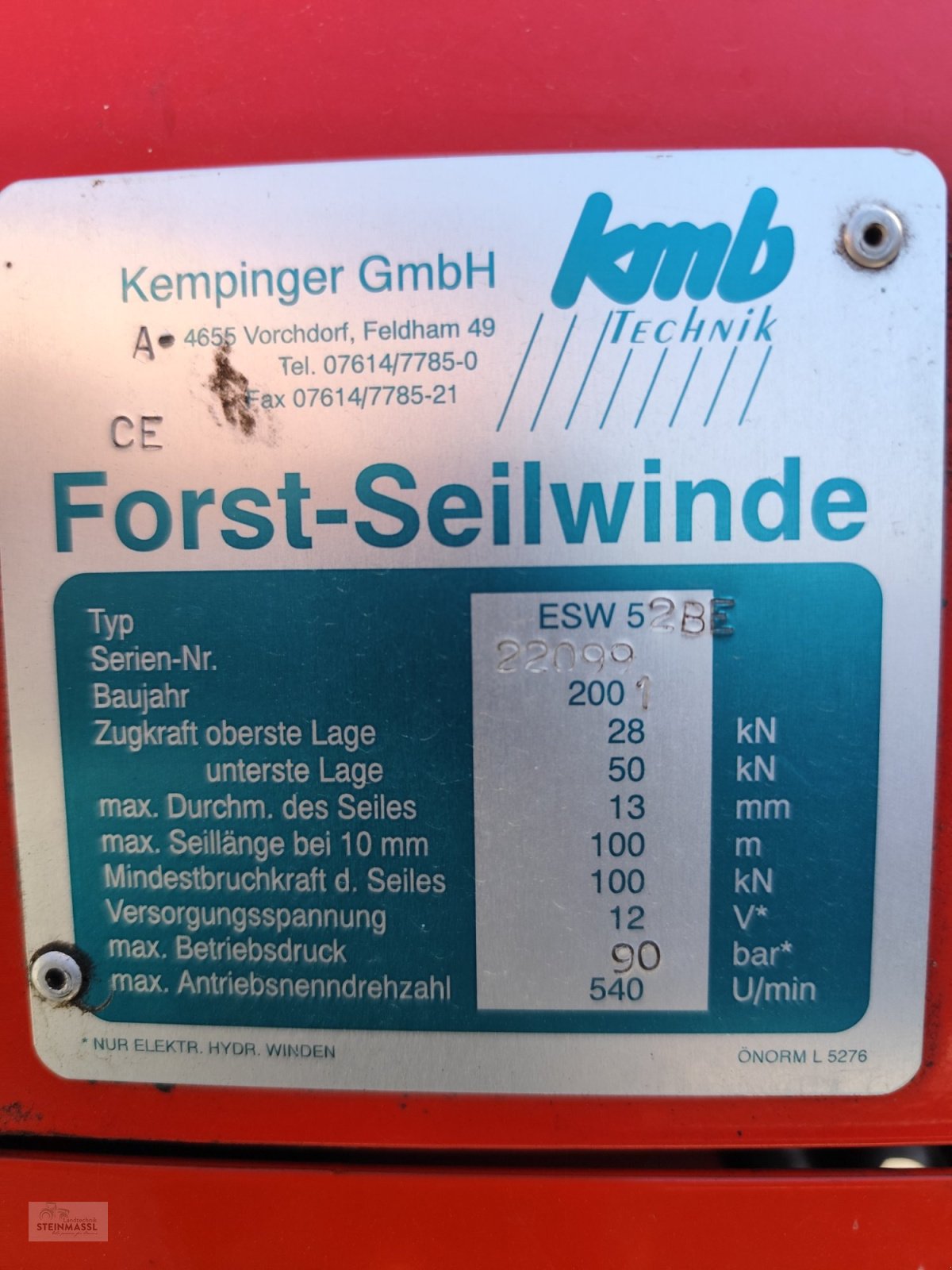 Seilwinde typu KMB ESW 52, Gebrauchtmaschine v Petting (Obrázok 8)