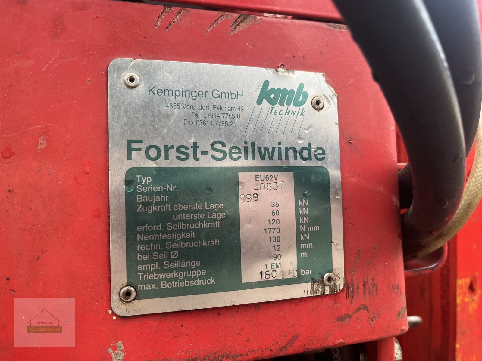 Seilwinde del tipo KMB EU 62 V, Gebrauchtmaschine In Wartberg (Immagine 10)