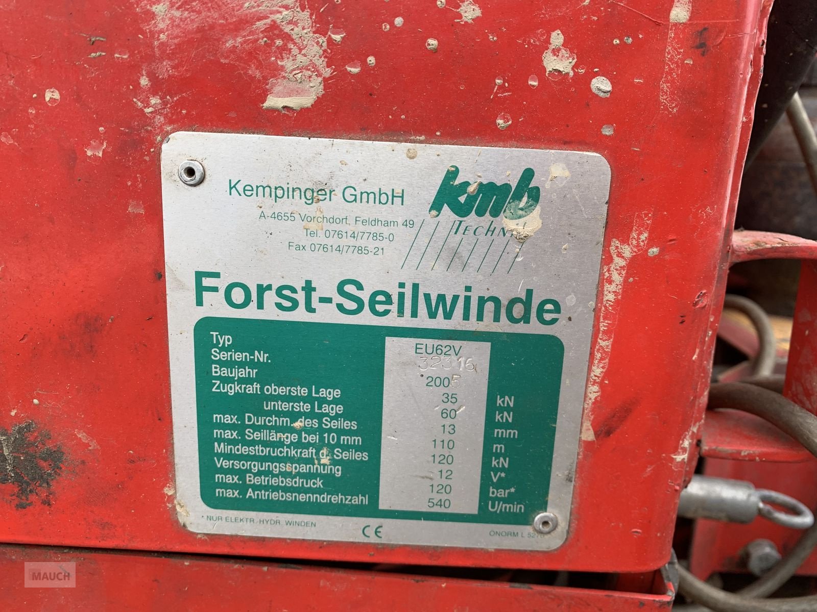 Seilwinde van het type KMB Seilwinde EU 62 V + Funk, Gebrauchtmaschine in Eben (Foto 12)