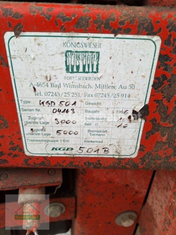 Seilwinde Türe ait Königswieser 5 to, Gebrauchtmaschine içinde Schlitters (resim 5)