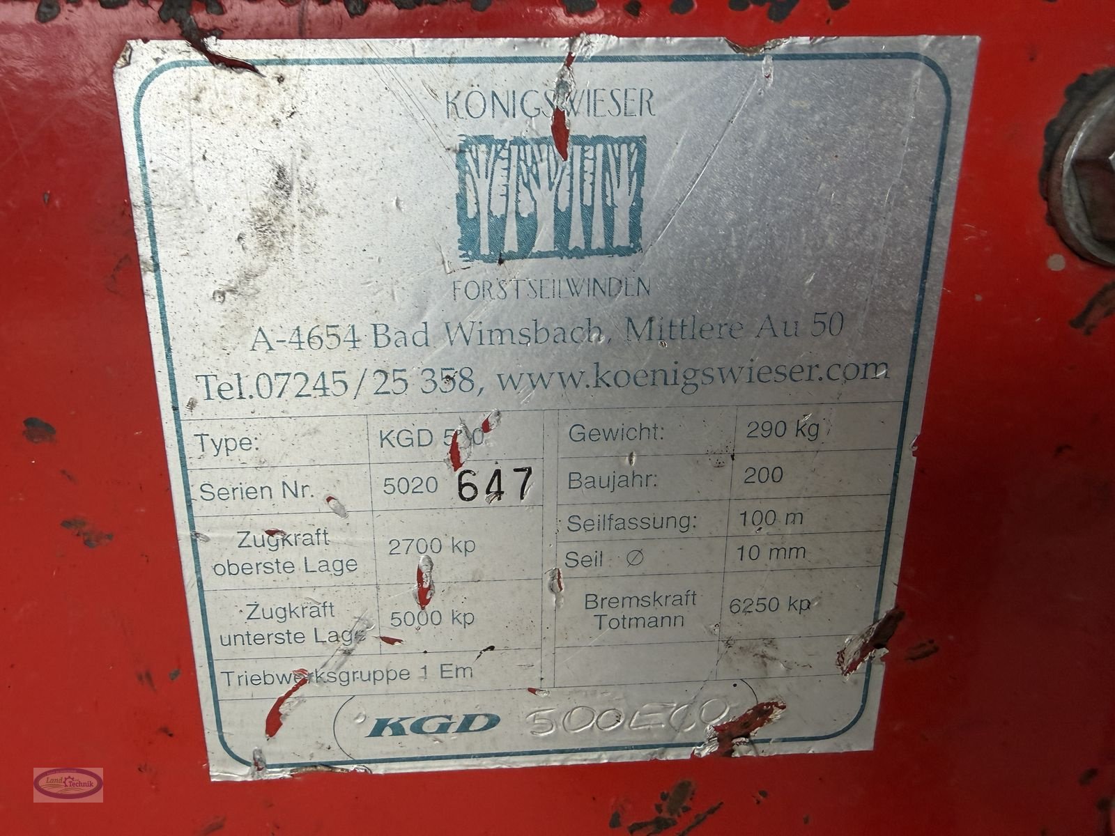 Seilwinde tipa Königswieser 500 ECO, Gebrauchtmaschine u Münzkirchen (Slika 4)