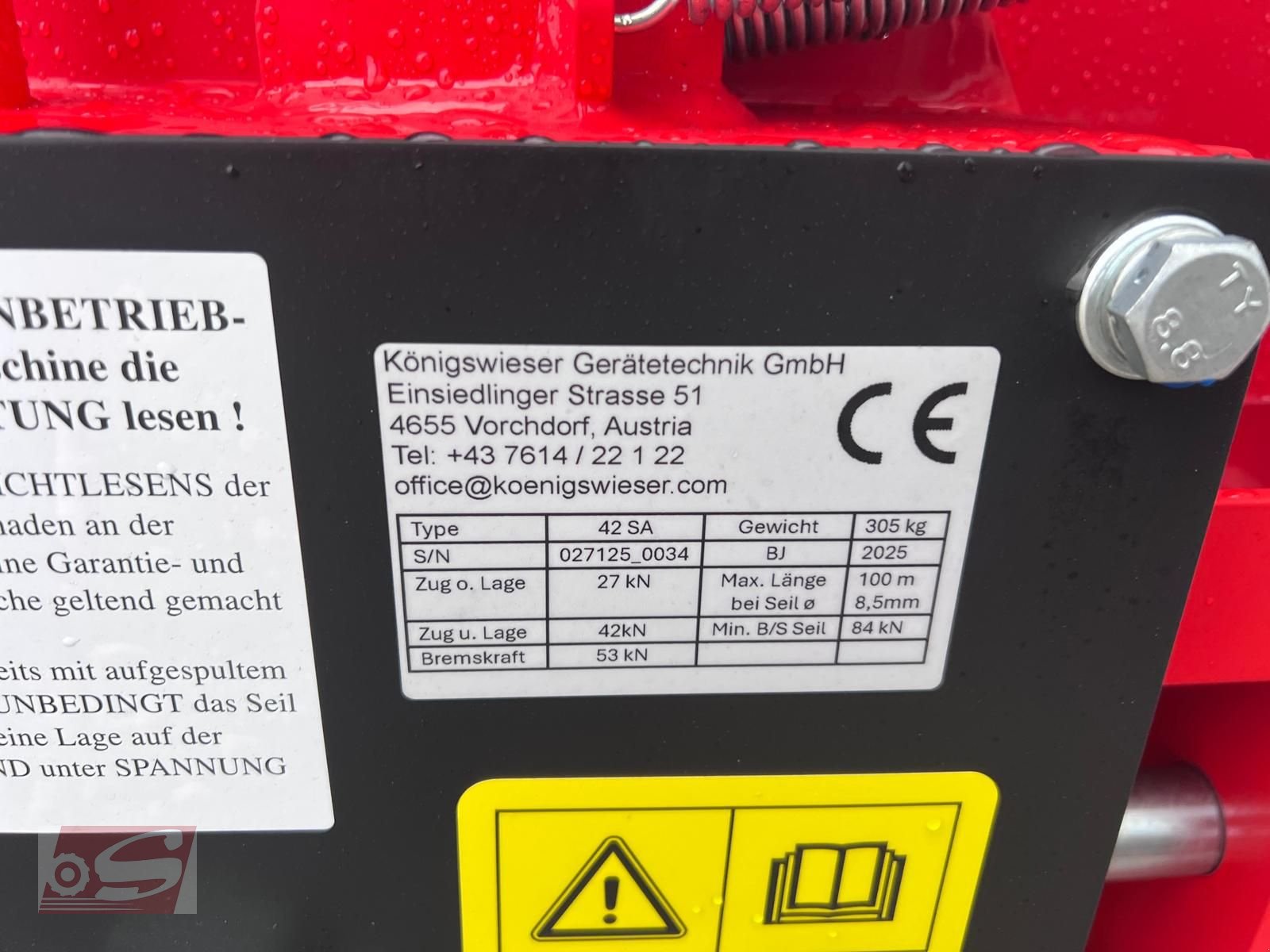 Seilwinde от тип Königswieser KGD 42 SA, Neumaschine в Offenhausen (Снимка 7)