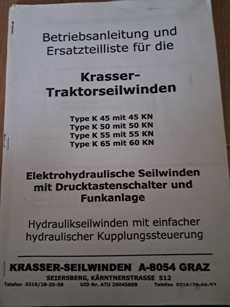 Seilwinde du type Krasser K 65, Gebrauchtmaschine en Güssing (Photo 2)