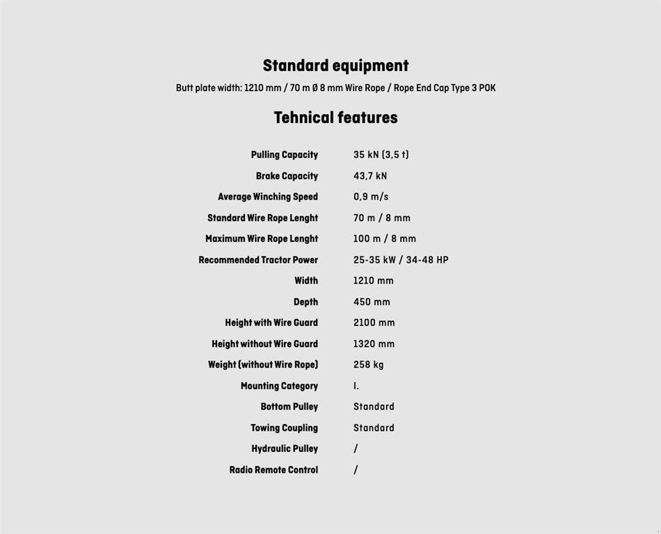 Seilwinde Türe ait Krpan 3,5 E skovspil, Gebrauchtmaschine içinde Nørager (resim 14)