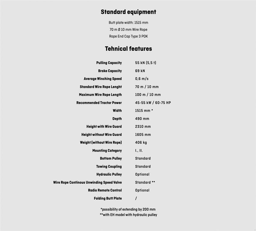 Seilwinde tipa Krpan 5,5 EH skovspil, Gebrauchtmaschine u Nørager (Slika 15)