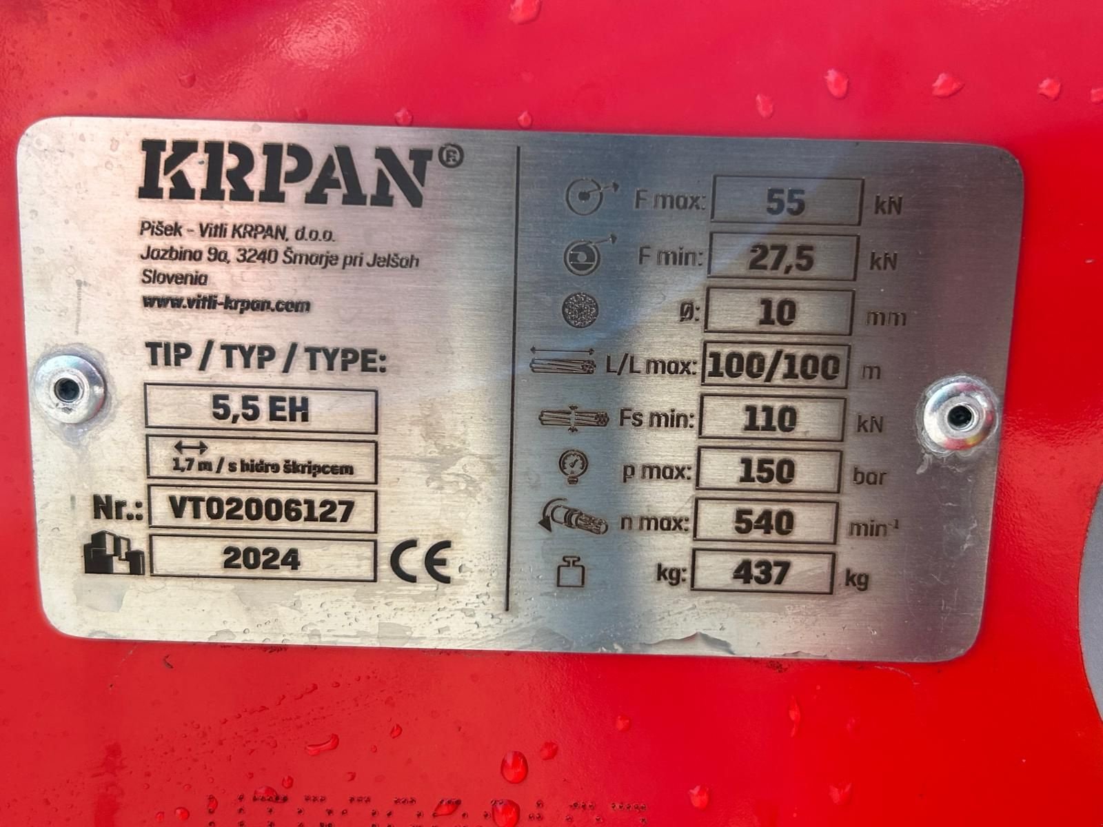 Seilwinde от тип Krpan 5,5 EH, Gebrauchtmaschine в Kirchdorf (Снимка 16)