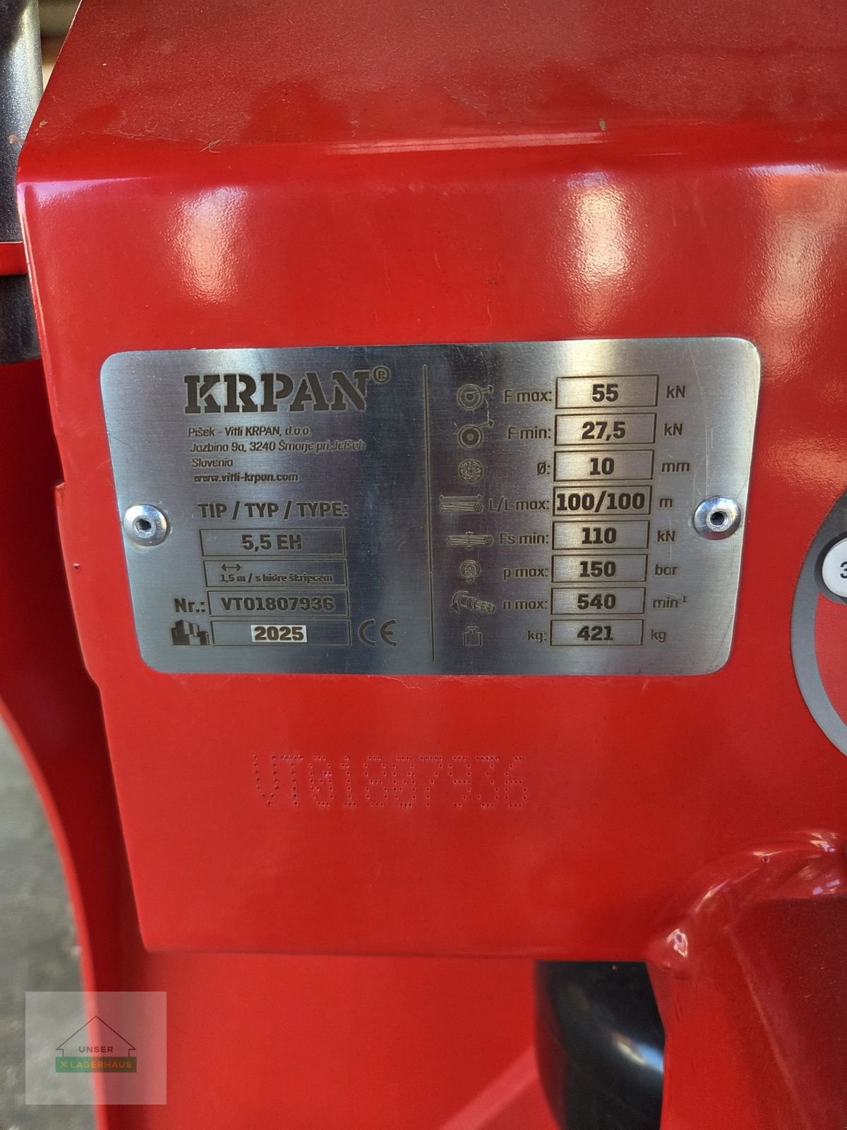 Seilwinde a típus Krpan 5,5 EH, Neumaschine ekkor: Grosswilfersdorf (Kép 3)