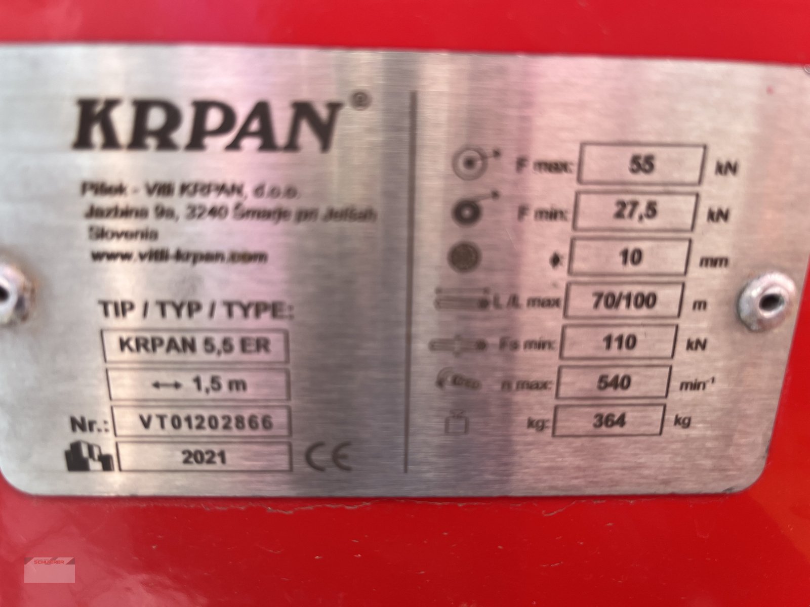Seilwinde tipa Krpan 5,5 ER, Gebrauchtmaschine u Schwandorf (Slika 3)