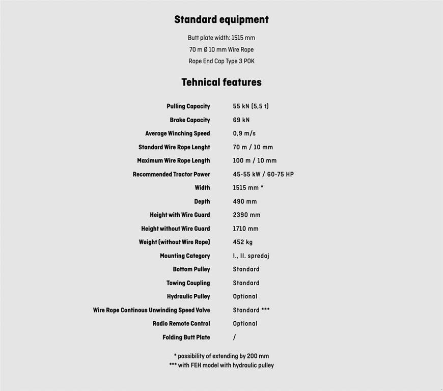 Seilwinde tipa Krpan 5,5 FEH kombi skovspil, Gebrauchtmaschine u Nørager (Slika 15)