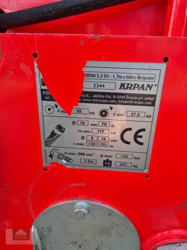 Seilwinde typu Krpan 5.5 EHS, Gebrauchtmaschine w Klagenfurt (Zdjęcie 7)
