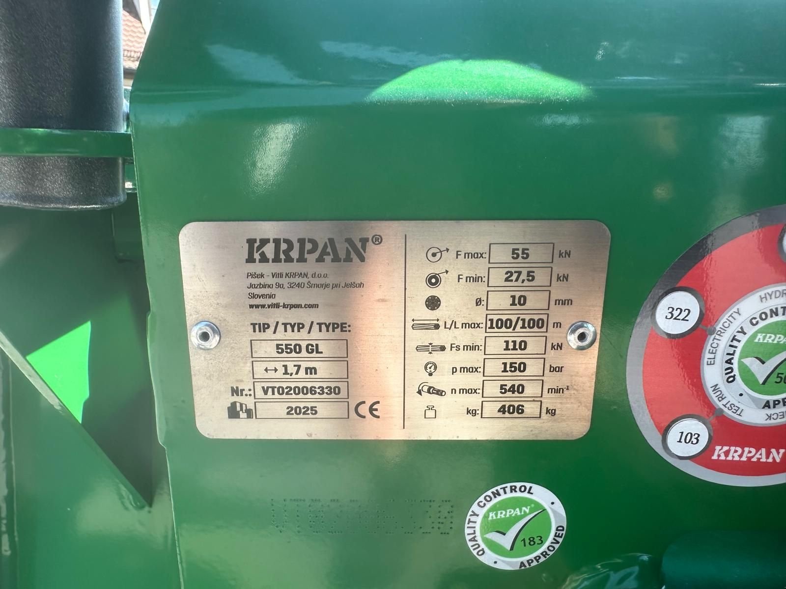 Seilwinde типа Krpan 550 GL, Neumaschine в Kirchdorf (Фотография 15)