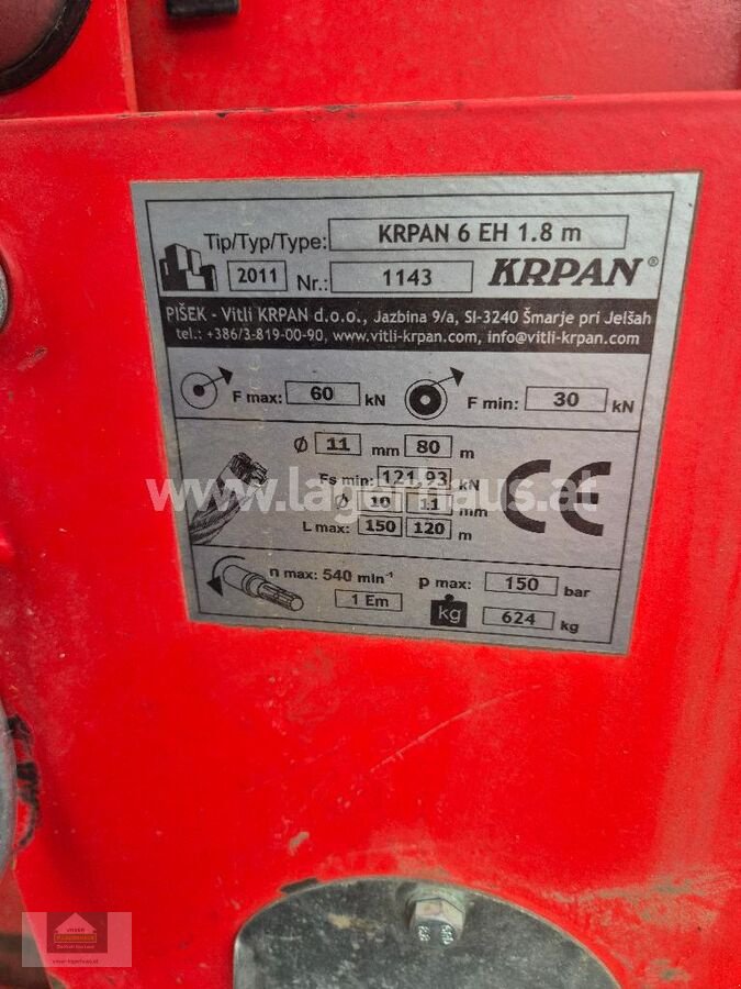 Seilwinde a típus Krpan 6 E H 1,80 M, Gebrauchtmaschine ekkor: Klagenfurt (Kép 7)