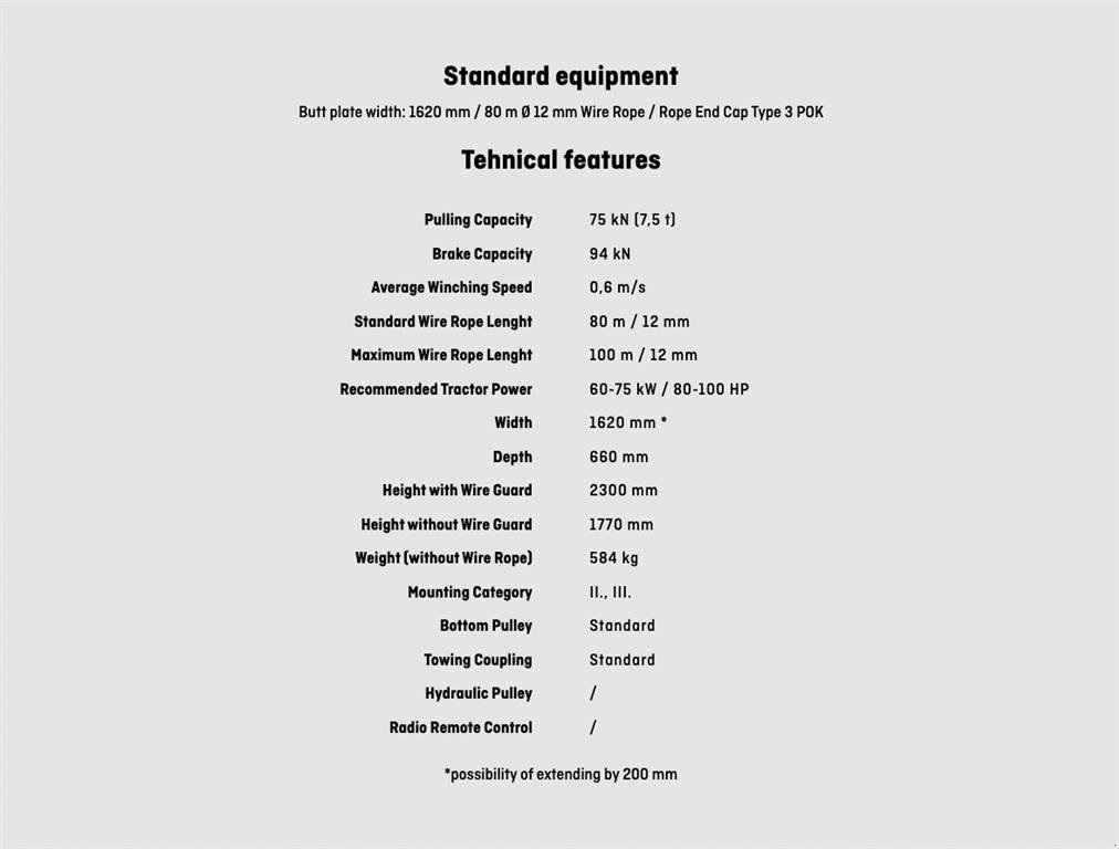 Seilwinde Türe ait Krpan 7,5 E skovspil, Gebrauchtmaschine içinde Nørager (resim 15)