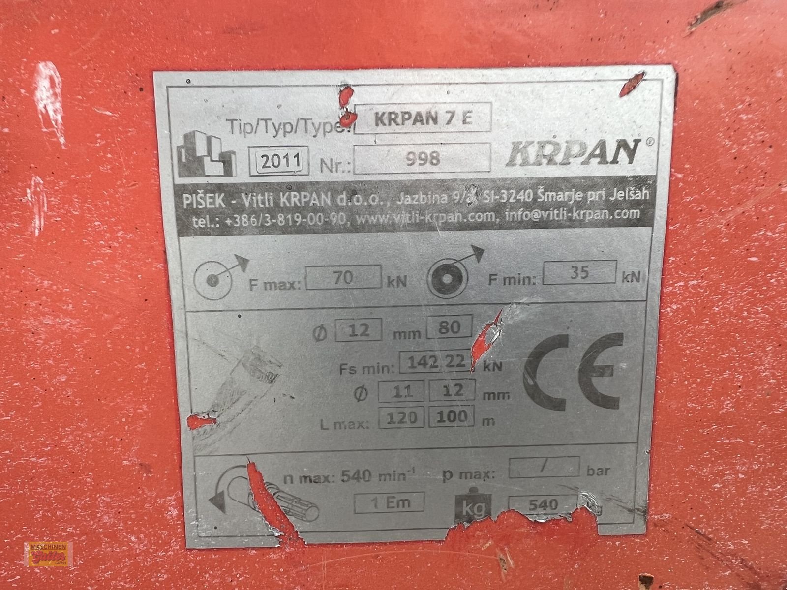 Seilwinde типа Krpan 7E, Gebrauchtmaschine в Kötschach (Фотография 12)