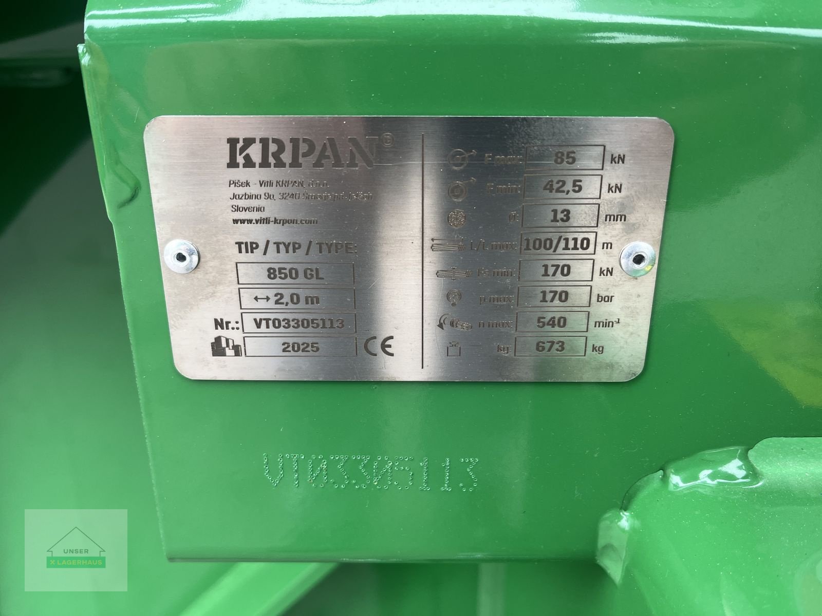 Seilwinde van het type Krpan 850 GL, Neumaschine in Wartberg (Foto 11)