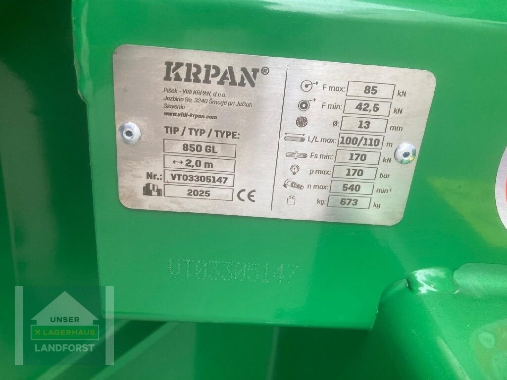 Seilwinde от тип Krpan 850 GL, Neumaschine в Kapfenberg (Снимка 6)