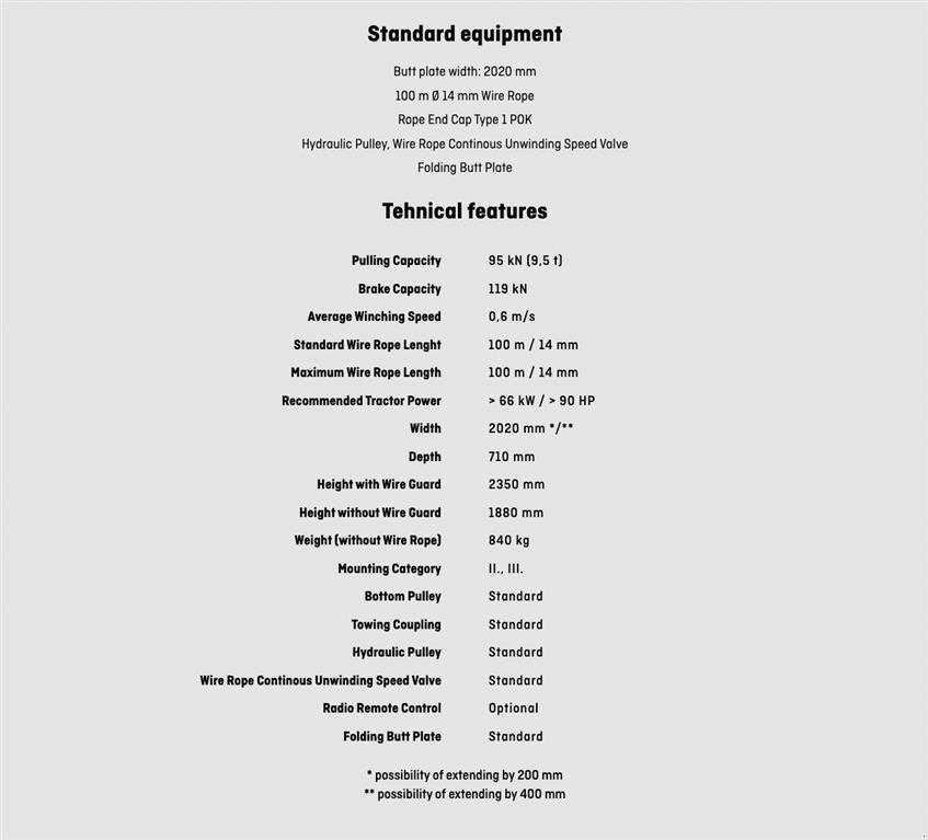 Seilwinde Türe ait Krpan 9,5 EH skovspil, Gebrauchtmaschine içinde Nørager (resim 15)