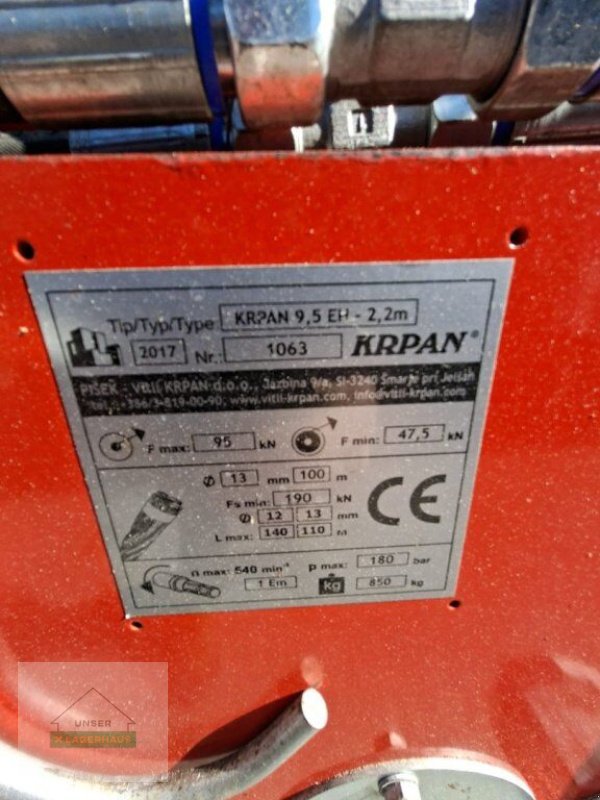 Seilwinde typu Krpan 9.5 EHS, Gebrauchtmaschine w Schlitters (Zdjęcie 5)