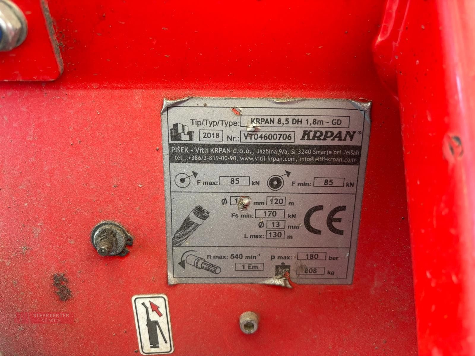 Seilwinde Türe ait Krpan Getriebewinde 8,5 DH, Gebrauchtmaschine içinde St. Pölten (resim 9)