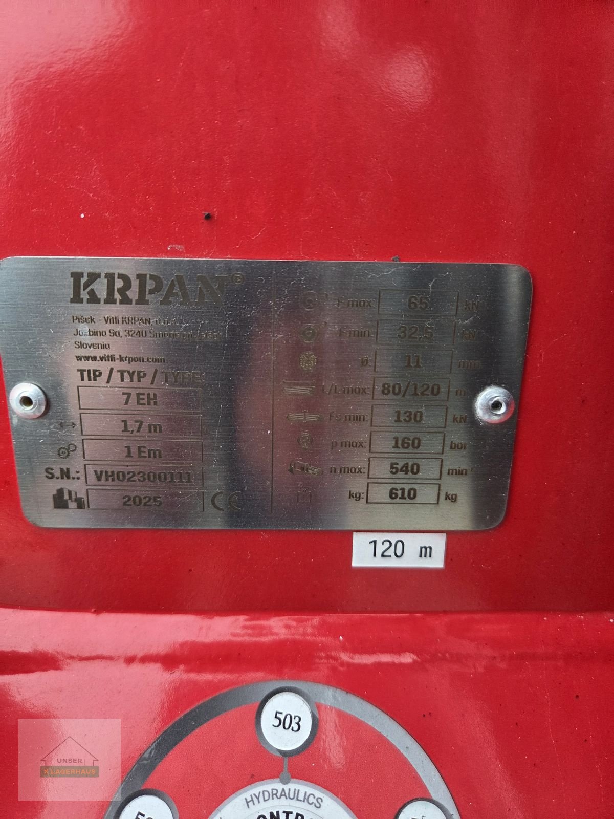 Seilwinde del tipo Krpan Krpan 7EH 1,7m, Neumaschine In Grosswilfersdorf (Immagine 7)