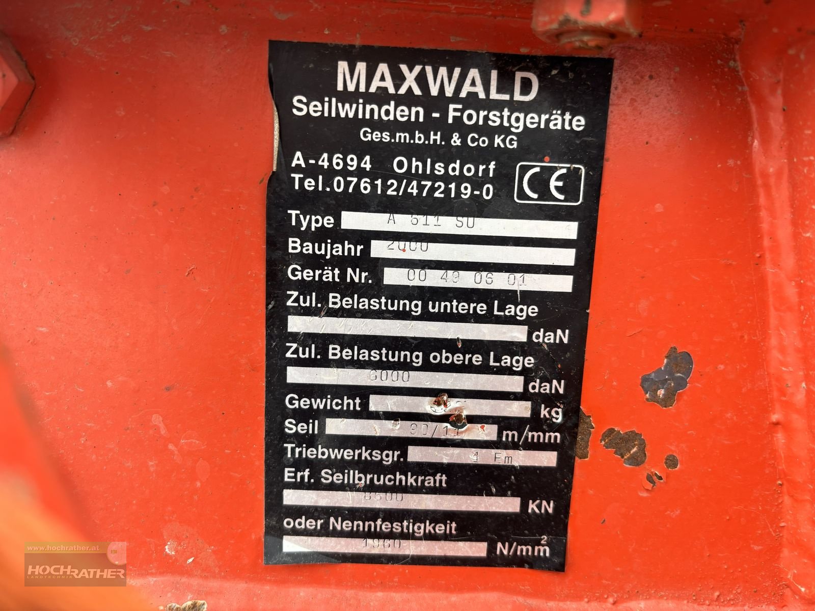 Seilwinde typu Maxwald A511 SU, Gebrauchtmaschine v Kronstorf (Obrázek 11)