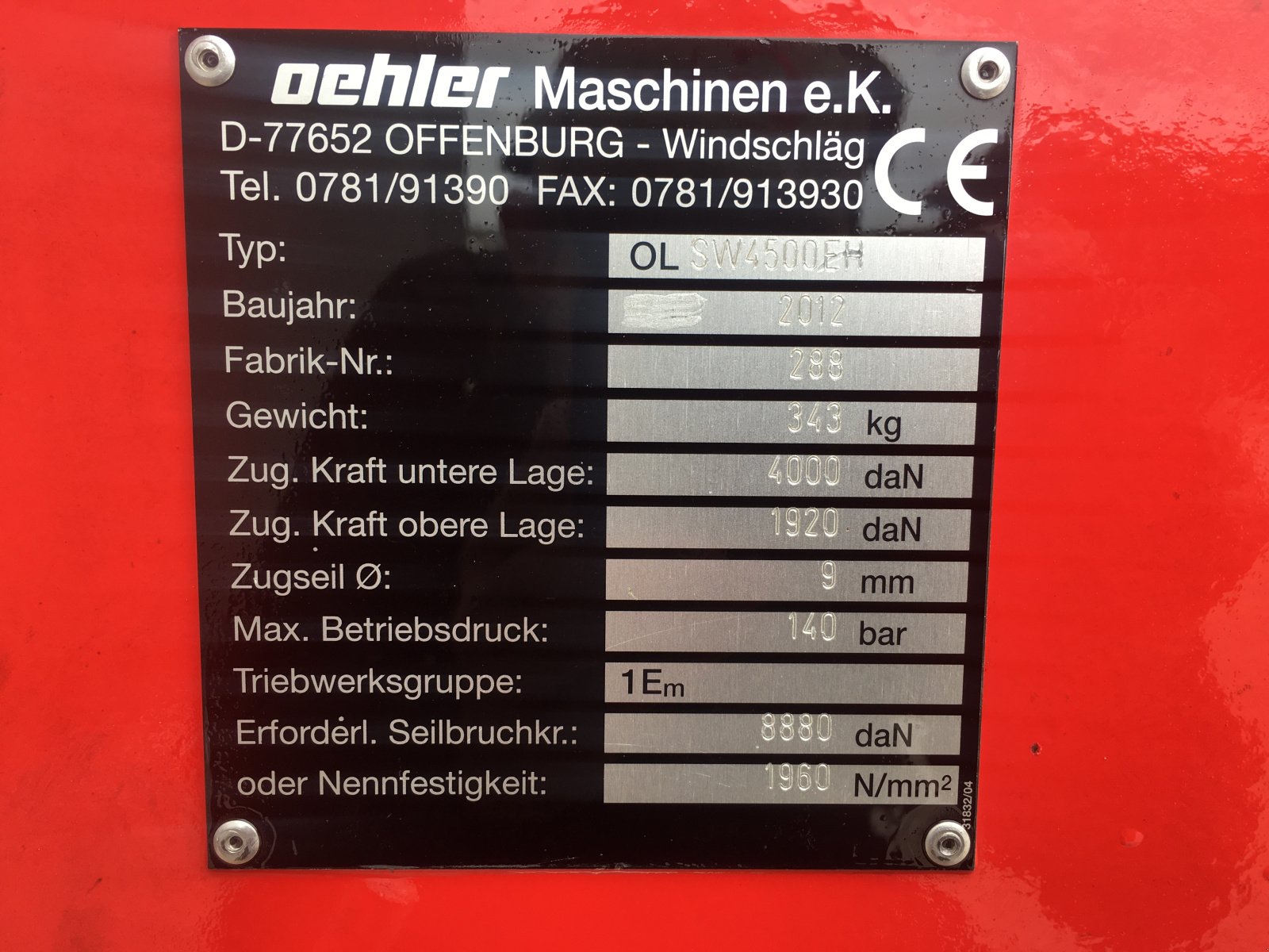 Seilwinde от тип Oehler OL SW 4500 EH, Gebrauchtmaschine в Kochel am See (Снимка 5)