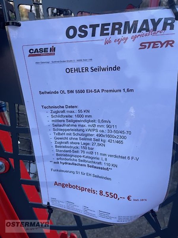 Seilwinde tip Oehler OL SW 5500 EH SA, Gebrauchtmaschine in Rohr (Poză 3)