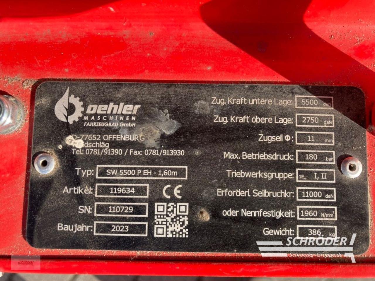 Seilwinde του τύπου Oehler SW 5500 EH, Neumaschine σε Jerichow - Kleinmangelsdorf (Φωτογραφία 21)