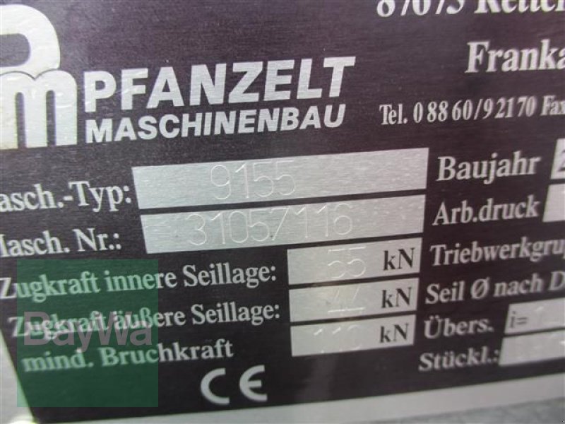 Seilwinde typu Pfanzelt DW 9155   # 168, Gebrauchtmaschine v Schönau b.Tuntenhausen (Obrázok 9)