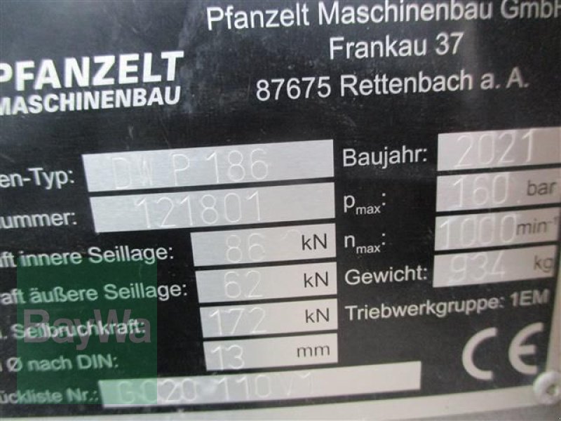 Seilwinde des Typs Pfanzelt P186 PROFI  #171, Gebrauchtmaschine in Schönau b.Tuntenhausen (Bild 9)