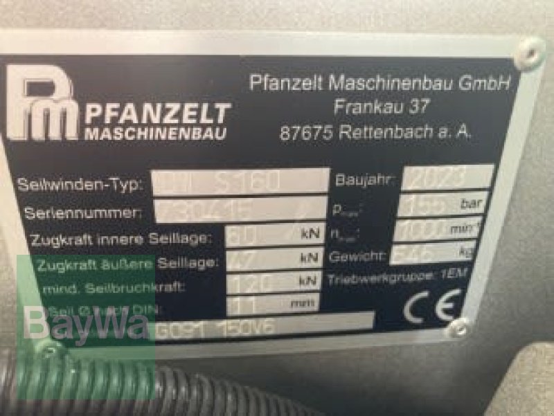 Seilwinde typu Pfanzelt S-160 SEILWINDE RÜCKESCHILD 2,, Neumaschine v Rottweil (Obrázek 8)