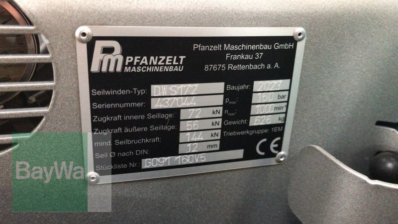 Pfanzelt S172 S-LINE PFANZELT GETRIEBES, Gebrauchtmaschine, Baujahr: 2022 (Bild 13) Seilwinde des Typs Pfanzelt S172 S-LINE PFANZELT GETRIEBES, Gebrauchtmaschine in Mindelheim (Bild 13)