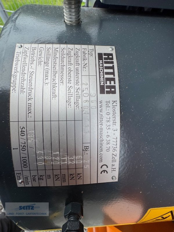 Seilwinde typu Ritter D 60, Neumaschine v Lindenfels-Glattbach (Obrázek 2)