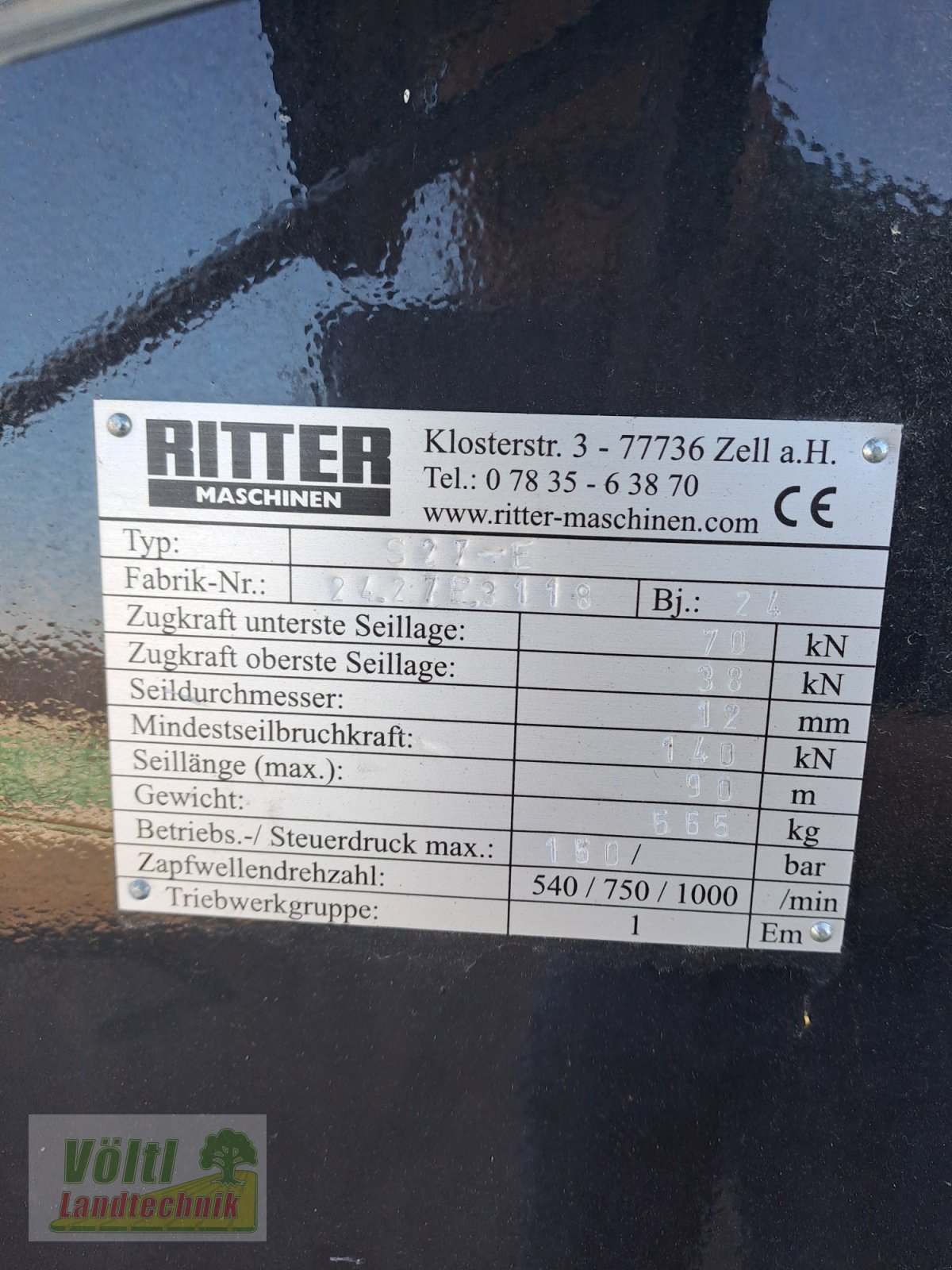 Seilwinde del tipo Ritter S 27, Neumaschine In Hutthurm bei Passau (Immagine 5)