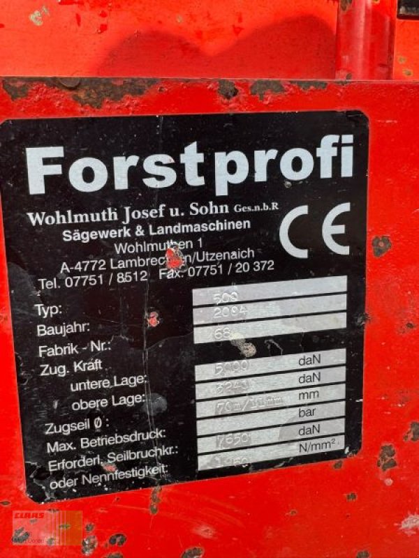 Seilwinde типа Sonstige 50 S FORSTPROFI, Gebrauchtmaschine в Heilsbronn (Фотография 5)