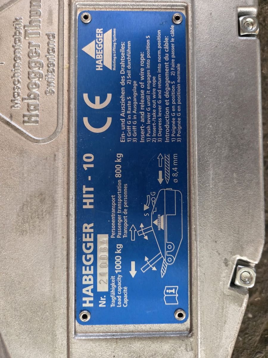 Seilwinde typu Sonstige Habegger HIT 10 Seilzug, Neumaschine v Sulzberg (Obrázek 4)