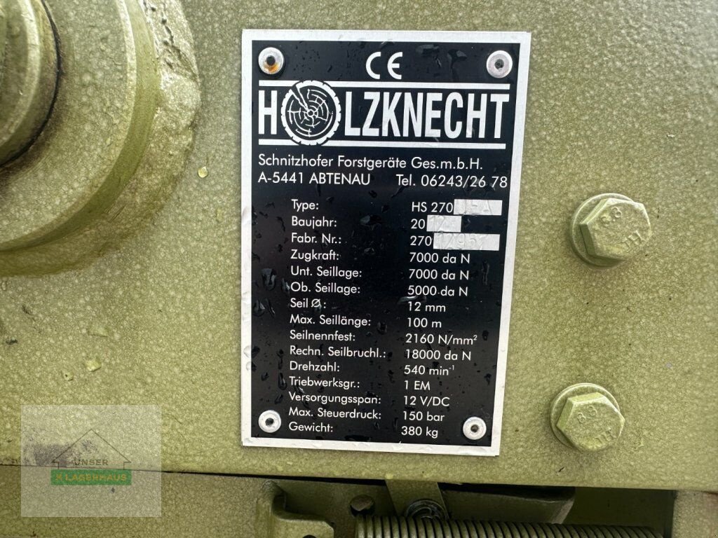 Seilwinde a típus Sonstige Holzknecht HS 270, Gebrauchtmaschine ekkor: Waidhofen a. d. Ybbs (Kép 6)
