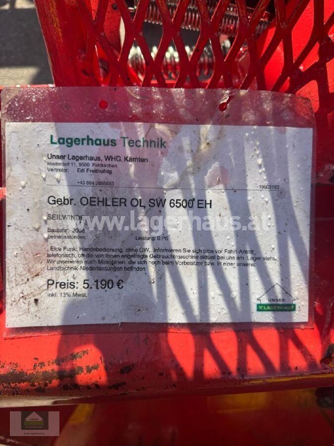 Seilwinde typu Sonstige OL SW 6500 EH, Gebrauchtmaschine v Klagenfurt (Obrázek 4)